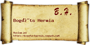 Bogáts Hermia névjegykártya
